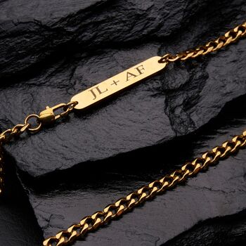 Gold Engravable 5mm Cuban Chain, Curb Link Necklace, 6 of 11