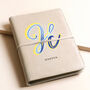 Personalised Initial Vegan Leather Refillable Notebook, thumbnail 2 of 10