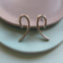 Infinity Silver Curved Earrings, thumbnail 1 of 6