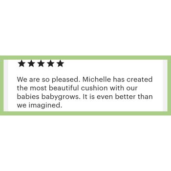 Memory Pillow, Large Name, Made From Baby Clothes, 4 of 12