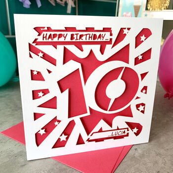 Personalised Kids 10th Birthday Card, 3 of 4