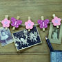 String Of Wooden Butterfly And Flower Pegs, thumbnail 1 of 2