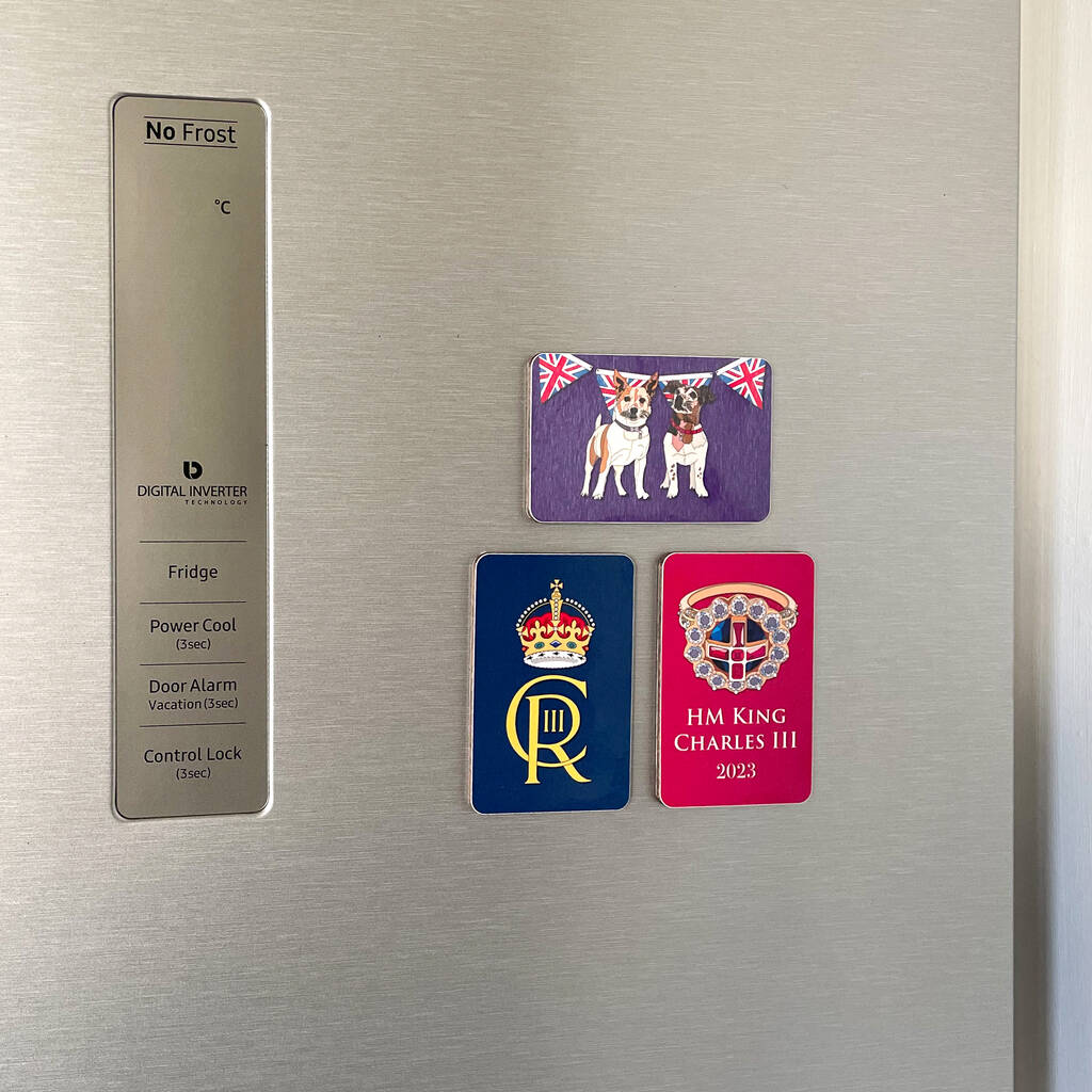 King Charles Coronation Souvenir Fridge By Bean and Bemble