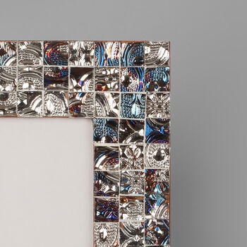 G Decor Silver And Blue Mosaic Effect Photo Frames, 4 of 7