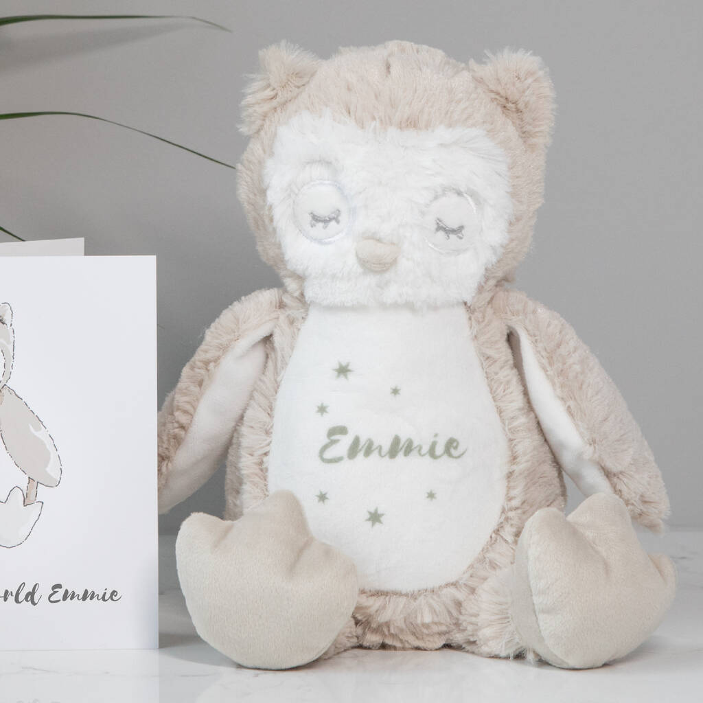 Personalised Baby Owl Soft Toy, 1 of 4
