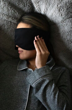 Black Soft And Breathable Tencel Sleep Mask, 2 of 5