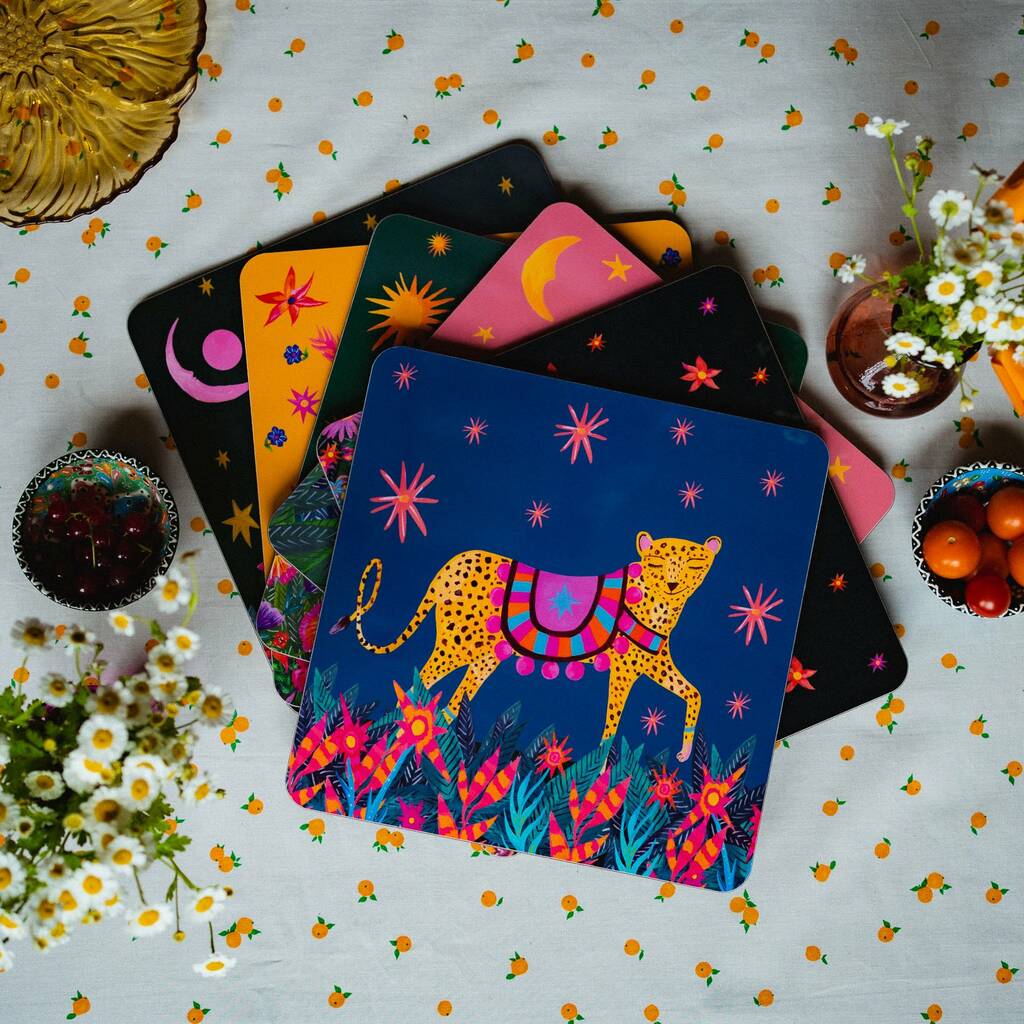 The Magical Wild Animals Placemat Set Of Six By Hutch Cassidy