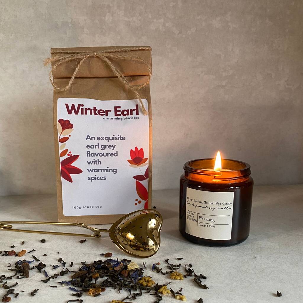 Warming Hygge Tea And Candle Gift Set By Mysko Living