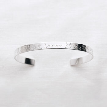 Personalised Floral Cuff Bracelet, 2 of 5