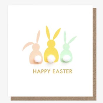 Fluffy Bunny Tail Happy Easter Card, 2 of 3