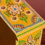 Four Drawer Yellow Mosaic Wooden Spice Box, thumbnail 4 of 5