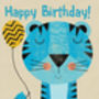 Retro Tiger Birthday Card, thumbnail 2 of 2