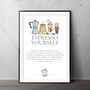 Funny Coffee Lover Wall Art Print Gift, Espresso Yourself Witty Wording For A Coffee Drinking Friend Or Family, thumbnail 2 of 2