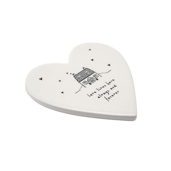House Ceramic 'Love Lives Here..' Coaster, 4 of 4