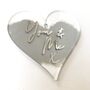 Personalised Love Quote Acrylic Valentines Heart Card, thumbnail 7 of 12