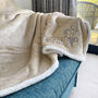 Personalised Embroidered Photo Neutral Sherpa Blanket, thumbnail 9 of 10
