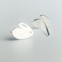 Sterling Silver Bunny Stud Earrings, thumbnail 2 of 6