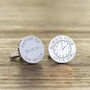 Personalised Father Of Bride Cufflinks Wedding Time, thumbnail 1 of 2