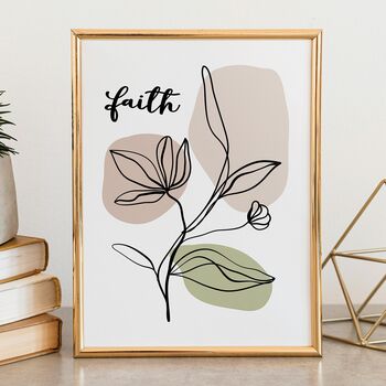 Set Of Three Faith Hope Love Print Set, 3 of 8