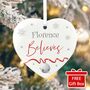 'Believes' Ceramic Heart Hanging Decoration Bauble + Gift Box, thumbnail 1 of 7