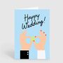Happy Wedding Day Mr And Mrs Bride Groom Congrats Card, thumbnail 2 of 2