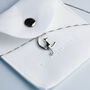 Sterling Silver Cat And Crescent Moon Pendant Necklace, thumbnail 5 of 5