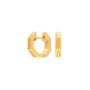 Gold Plated Sterling Silver Hexagon Hoop Earrings, thumbnail 2 of 5