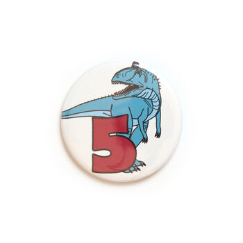 Number Five Dinosaur Card And Badge Set, 2 of 4