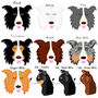 Border Collie Personalised Illustrated Dog Name Tag, thumbnail 2 of 12