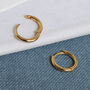 Classic 18 K Gold Plated 12mm Huggie Hoop Earrings, thumbnail 2 of 8