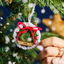 Personalised Wreath Christmas Decoration, thumbnail 6 of 8