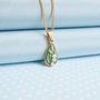 Hand Painted Lily Of The Valley Pendant Necklace, thumbnail 6 of 7