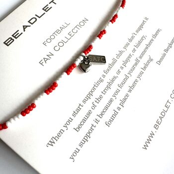 Sunderland Association Fc Football Fan Bead Bracelet With Charms, 2 of 5