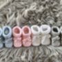 Grey Knitted Baby Booties, thumbnail 8 of 10