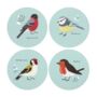 British Garden Birds Coaster Set, thumbnail 1 of 5