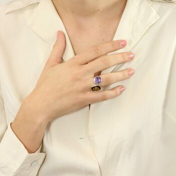 Desert Sunrise Quartz Ring In Sterling Silver, 2 of 5