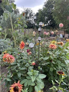 Cluster Of Five Glass Or Prism Balls For Garden, 3 of 12