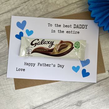 Happy Father's Day Grandad/Papa Galaxy Chocolate Card, 3 of 4