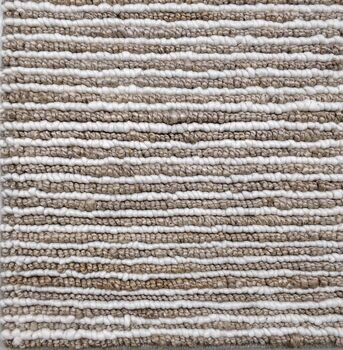 Jute And Wool Striped Handwoven Rug, 4 of 4