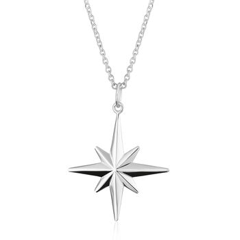 Large Faceted Starburst Necklace With Slider Clasp, 6 of 9