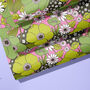 Pink And Green Vintage Floral Pattern Wrapping Paper, thumbnail 1 of 6