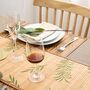 Brown Leaf Bamboo Table Runner, thumbnail 2 of 9