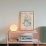 Magic Darling Swan Wall Art Print Kids Bedroom Poster Vintage Striped, thumbnail 2 of 5