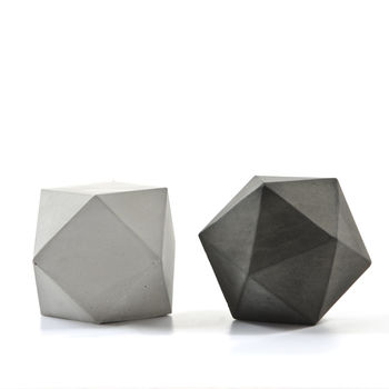 Set Of Two Geometric Concrete Sculptures, Paperweight, 5 of 5