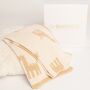 Beige And Yellow Reversible Giraffe Cotton Baby Blanket, thumbnail 1 of 1
