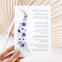 Wedding Invitation Deep Purple And White Floral, thumbnail 1 of 5