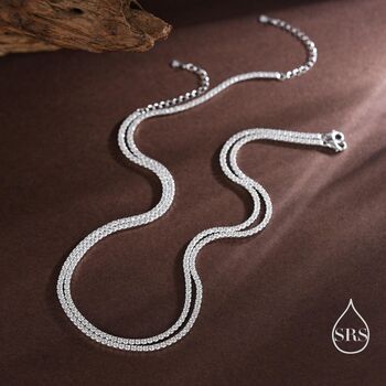 Sterling Silver 2mm Cz Tennis Necklace, 4 of 12