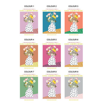 Personalised Family Birth Flowers Mother's Day Print, 8 of 9