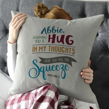 Personalised Sending You A Hug Cushion, 2 of 8