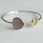 Adjustable Sterling Silver And Gemstone Bangle, thumbnail 7 of 9